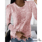 Long Arm Lace For Blouse Flowered Women