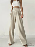 Long Loose Straight Casual Drawstring Sport Trousers