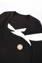 Long Sleeve Bodycon Dress With Buttons
