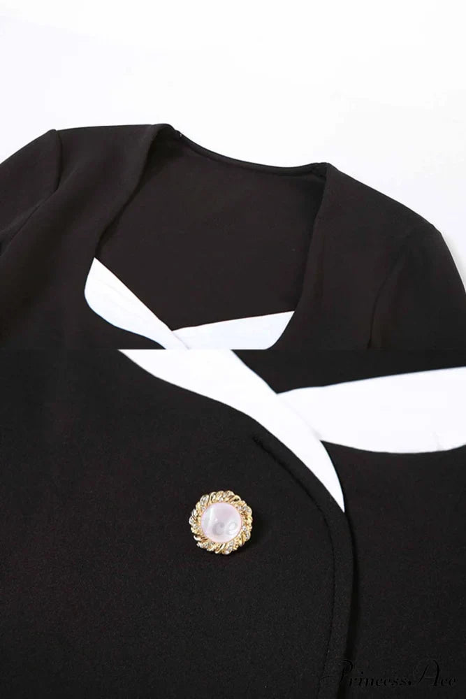 Long Sleeve Bodycon Dress With Buttons