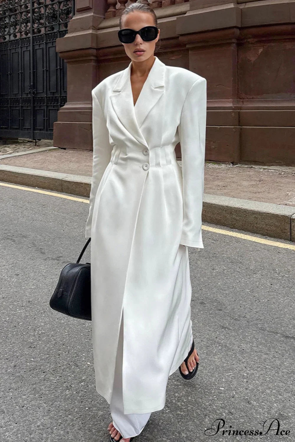 Long Sleeve Fitted Waist Overcoat