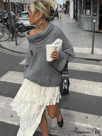 Long Sleeve Stylish Off Shoulder Sweater