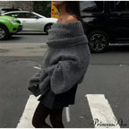 Long Sleeve Stylish Off Shoulder Sweater