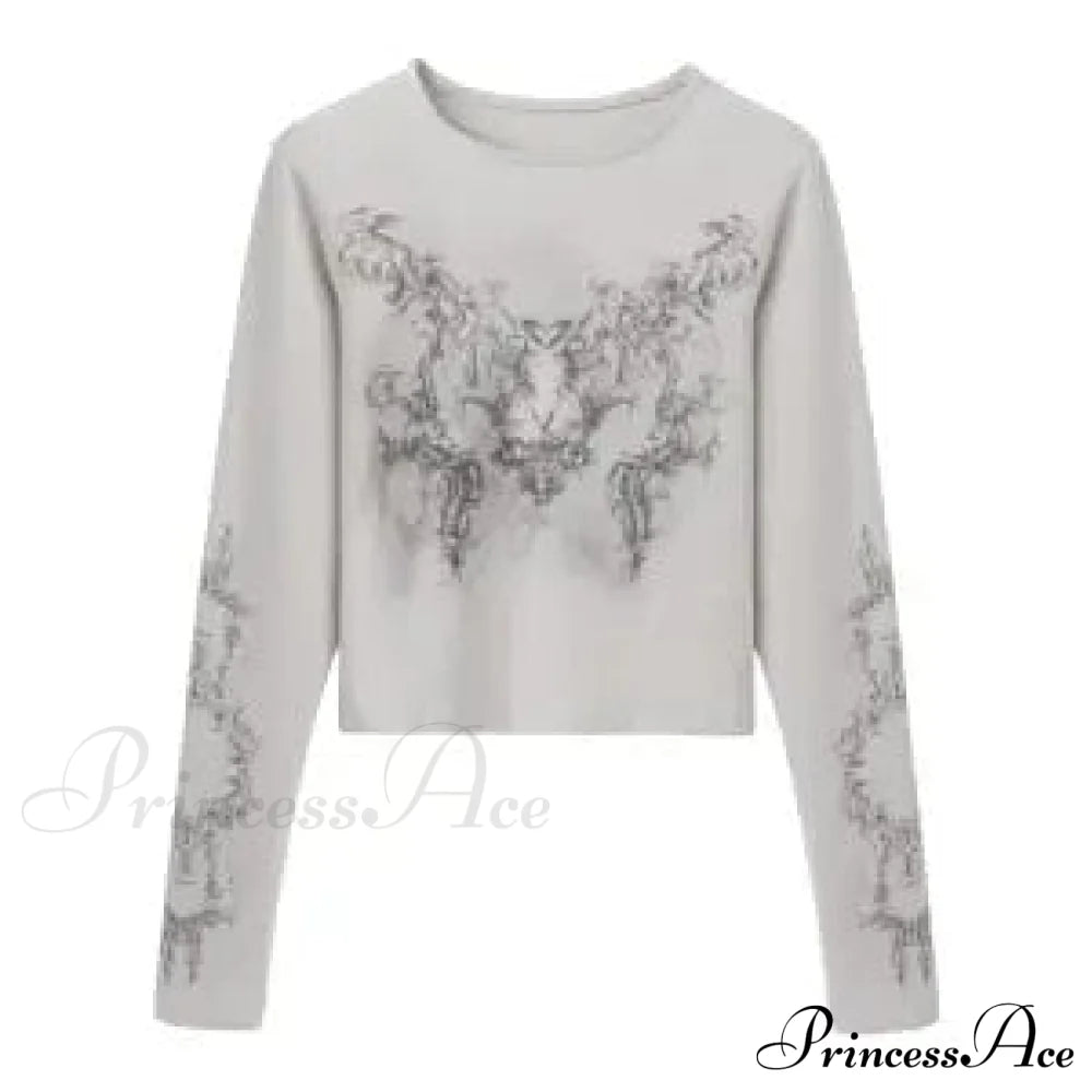Long Y2K Casual O-Neck Arm De Vintage Blusas T-Shirts Mujer Design Women Tunic Moda Tops