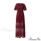 Loose Embroidery White Lace Long Tunic Beach Dress