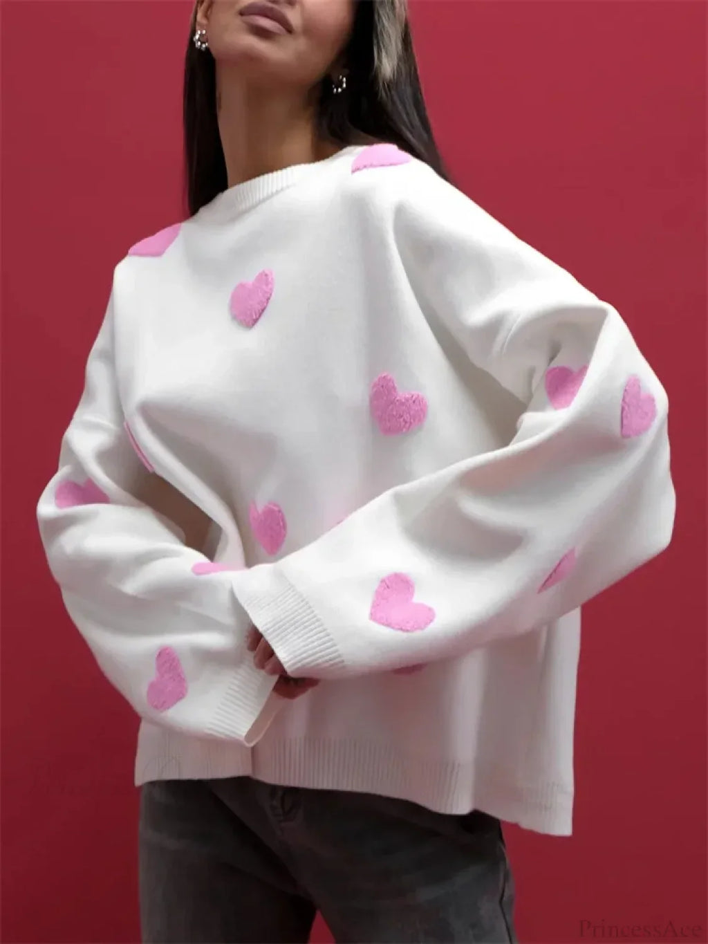 Loose Patchwork Long Sleeve Sweater
