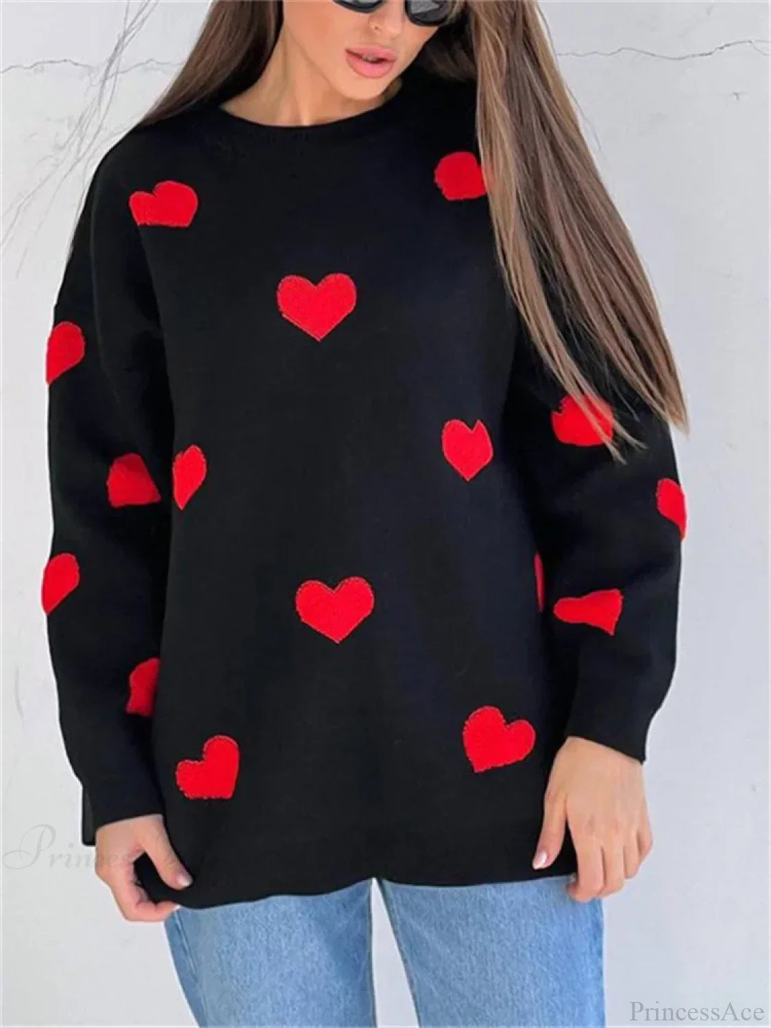 Loose Patchwork Long Sleeve Sweater
