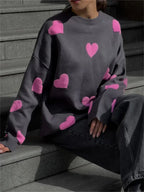 Loose Patchwork Long Sleeve Sweater