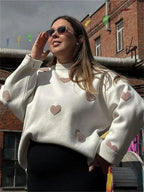 Loose Patchwork Long Sleeve Sweater