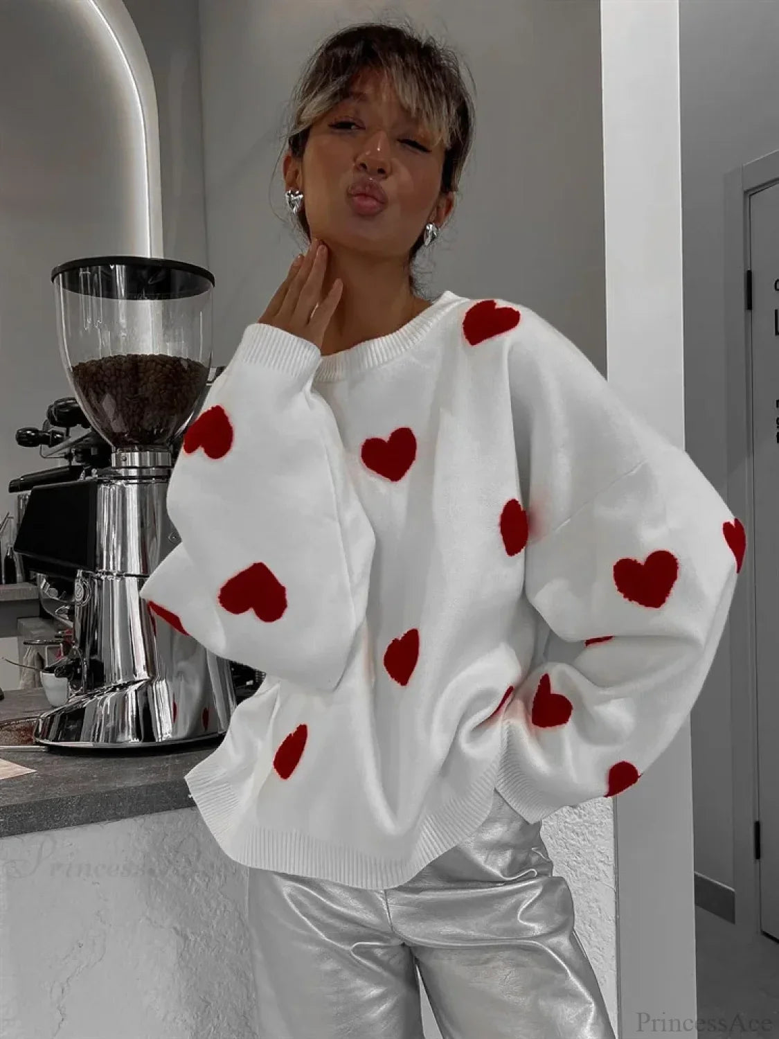 Loose Patchwork Long Sleeve Sweater