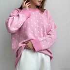 Loose Printed Long Sleeve Sweater