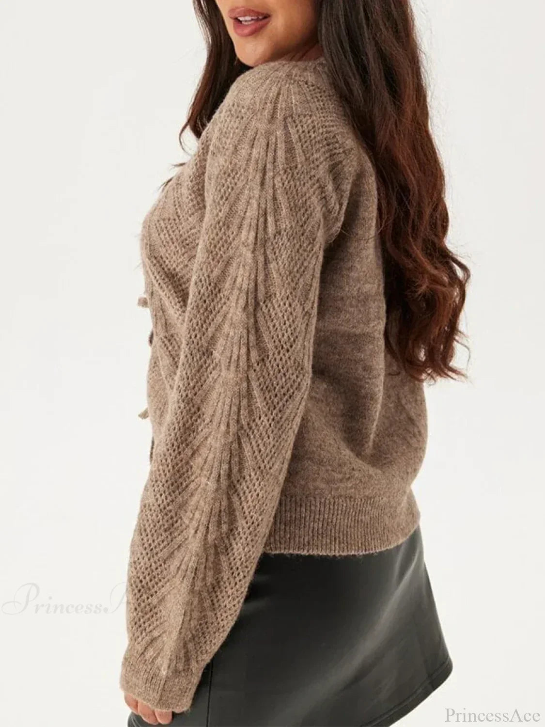 Loose V-Neck Deep Button Cardigan