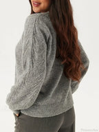 Loose V-Neck Deep Button Cardigan