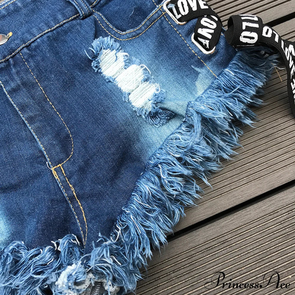 Low Denim Bandage Brief Hole Club Jeans Skinny Dj Blue Women Dance Waist Ripped Mini Shorts White Black