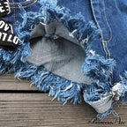 Low Denim Bandage Brief Hole Club Jeans Skinny Dj Blue Women Dance Waist Ripped Mini Shorts White Black