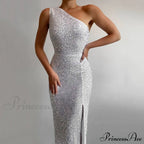 Lyla Formal One Charming Shoulder Sequin Dress