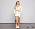 Major Bombshell Long Charming Sleeve Mini Dress