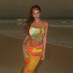 Maxi Dress Cover Up Bikini Three Piece Swimsuit