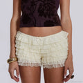 Mesh Lace Bowknot Booty Short