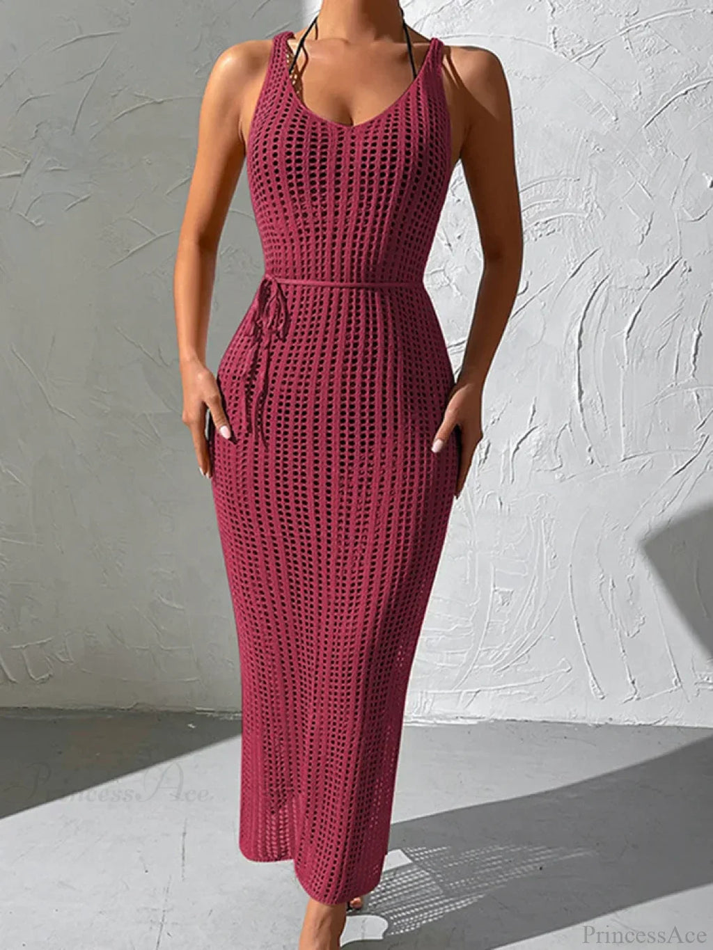 Mesh Lace Up Beach Cover