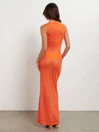 Mesh Perspective Vacation Dress