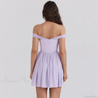 Mesh Waist Wrap A-Line Vacation Dress