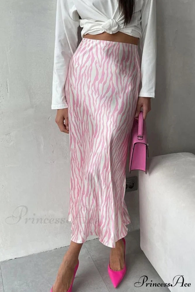 Midi Fishtail Zebra Skirt