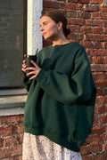 Minimalist Solid Crew Neck Oversize Sweatshirt