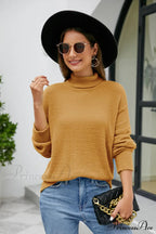 Mock With Dropped And Neck Sweater Arm Long Shoulder