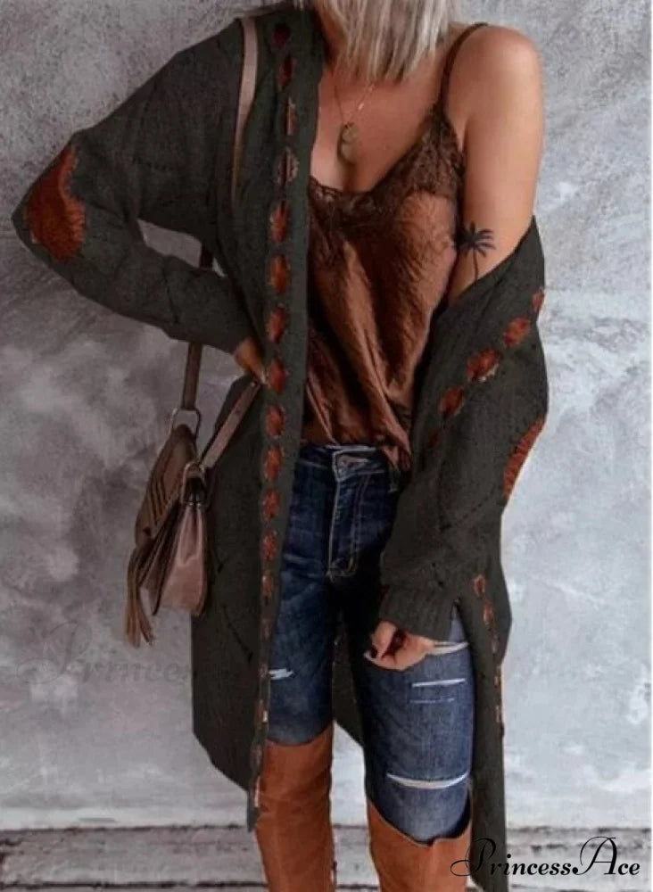 Selling Long-Sleeved Cardigan Sweater