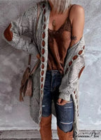 Selling Long-Sleeved Cardigan Sweater