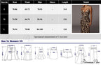 Spaghetti Strap Leopard Print Sleeveless V-Neck Maxi Evening Party Bodycon Dress