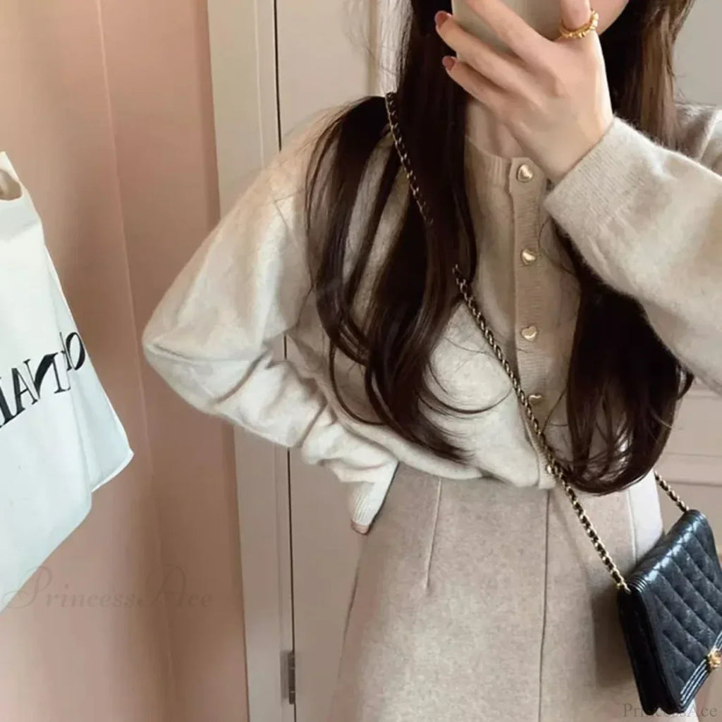 O-Neck Long Sleeve Casual Cardigan