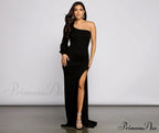 Odette Formal One Charming Shoulder Crepe Mermaid Dress