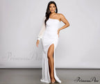 Odette Formal One Charming Shoulder Crepe Mermaid Dress