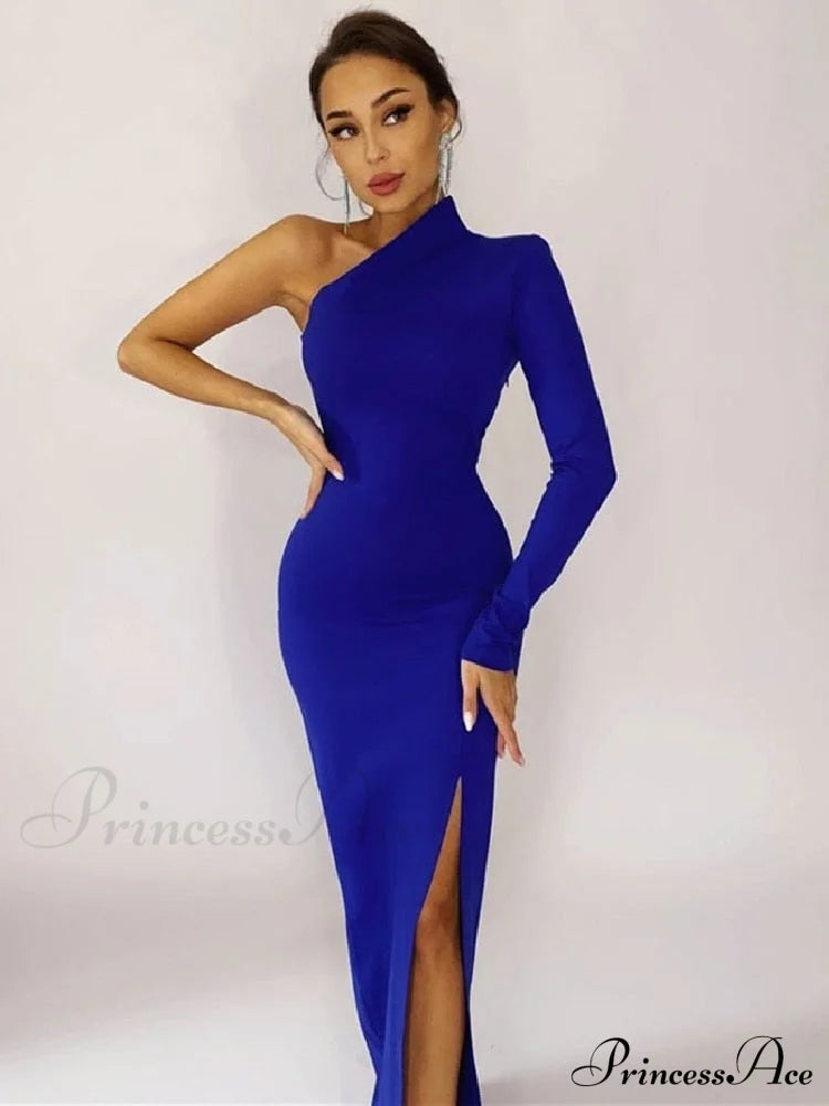 One Full-Length Warm-Season Elegant Gown Shoulder - Black