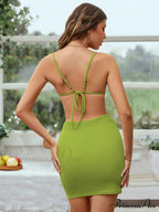 Openwork Straps Dress