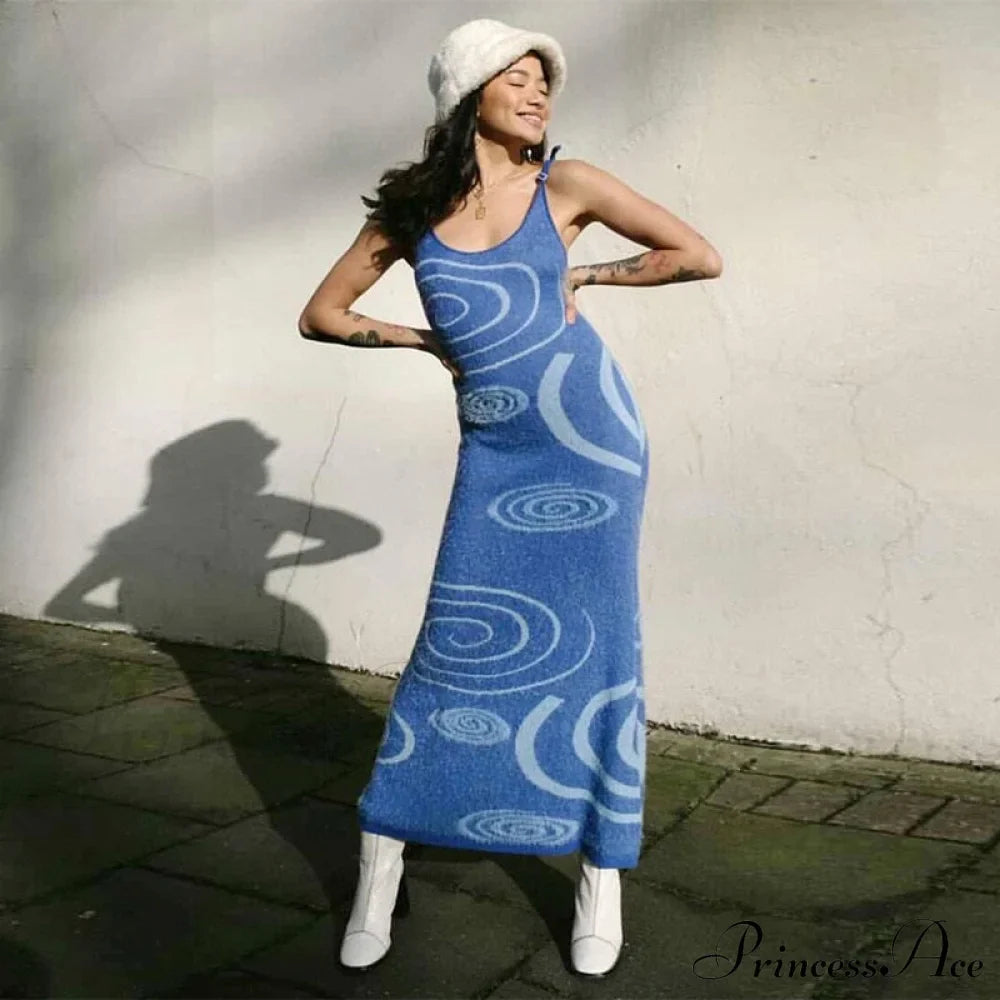 Paisley Vintage Spaghetti - Y2K Bodycon Strap Gown Coastal Party Green Vestido