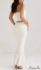 Paloma Ivory Stylish Cutout Corset