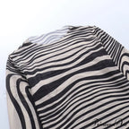 Pants Suit Costume Zebra Co-Ord Striped Tracksuit For Mesh + Set 2 T-Shirt Piece Long Autumn Women
