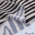 Pants Suit Costume Zebra Co-Ord Striped Tracksuit For Mesh + Set 2 T-Shirt Piece Long Autumn Women