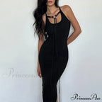 Party Bandage Sleeveless Backless Long Casual Elegant Bodycon Dress