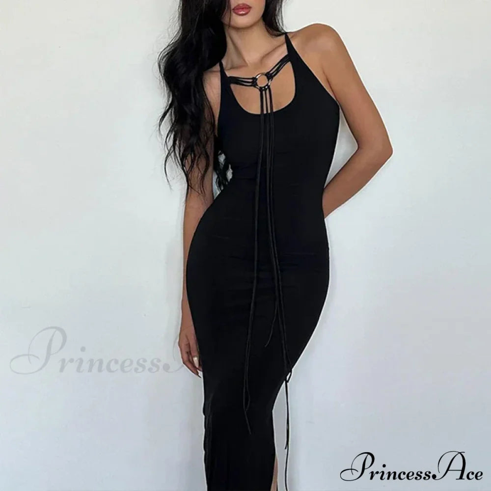 Party Bandage Sleeveless Backless Long Casual Elegant Bodycon Dress
