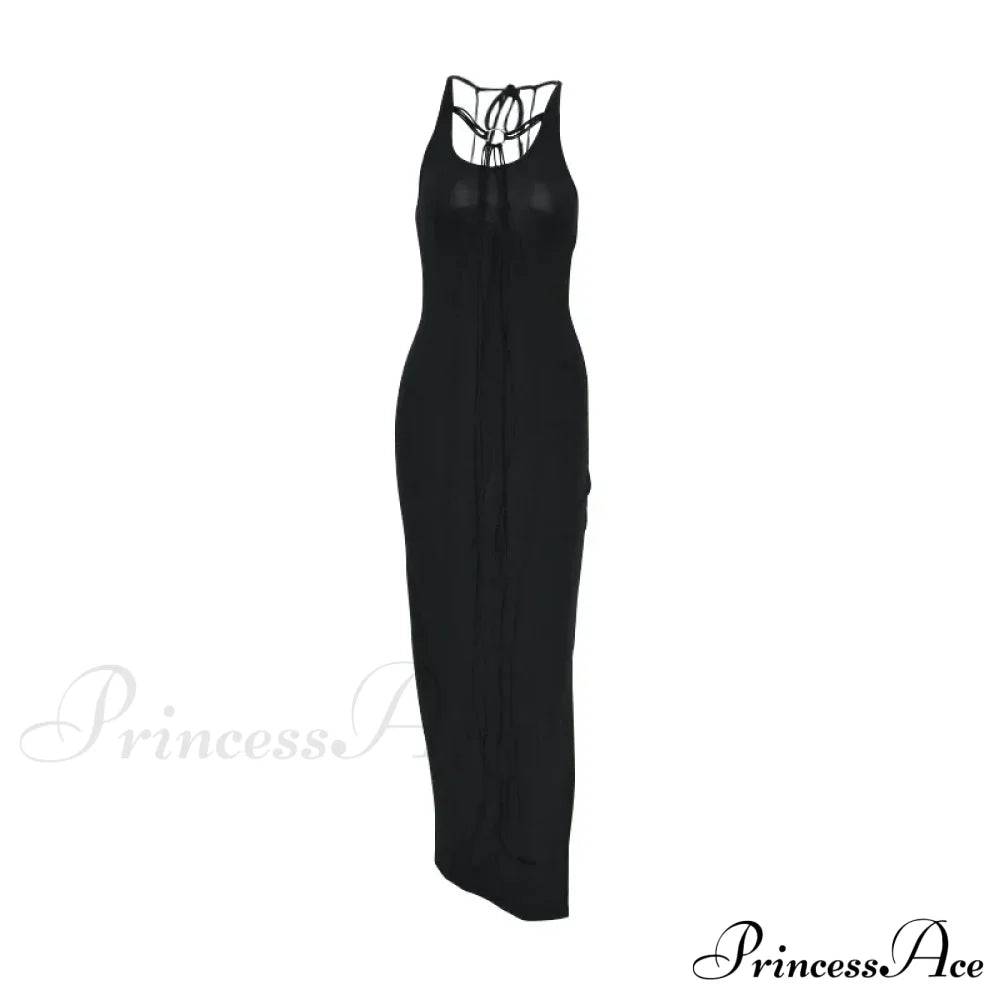 Party Bandage Sleeveless Backless Long Casual Elegant Bodycon Dress