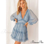 Party Gown Harlow Backless Design V-Neck Mini - Warm-Season Ruffle Flowered Dress