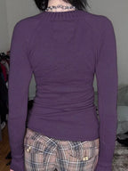 Pastel V-Neck Knit Top