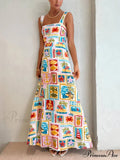Personalized Graffiti Strap Charming Lace Midi Dress
