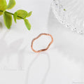 Personalized Irregular Curved Edge Rose Gold Ring