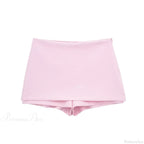 Pink Halter Sleeveless Charming Top And Skort Set
