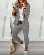 Plaid Comfortable Casual Set